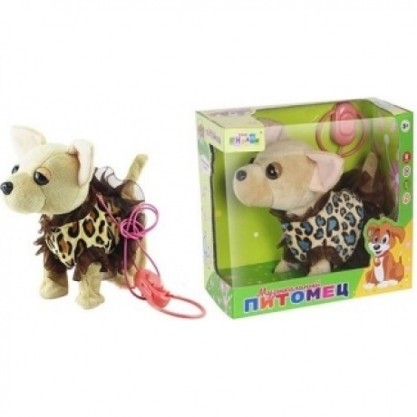 

Собачка на поводке(движ, звук)в леопардовом платье ходит,поет,кивает головой,виляет хвостом CL1492-W