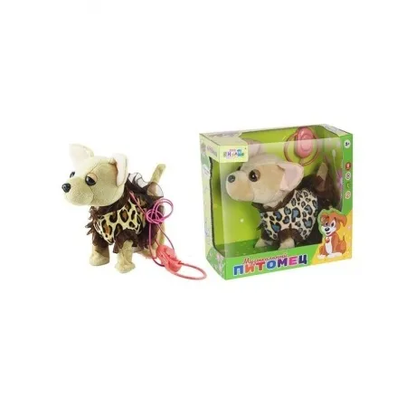 Собачка на поводке(движ, звук)в леопардовом платье ходит,поет,ки...