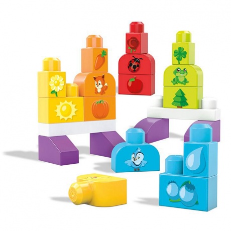 Конструктор Mattel Fisher-Price Mega Bloks Изучаем цвета DXH33 - фото 4