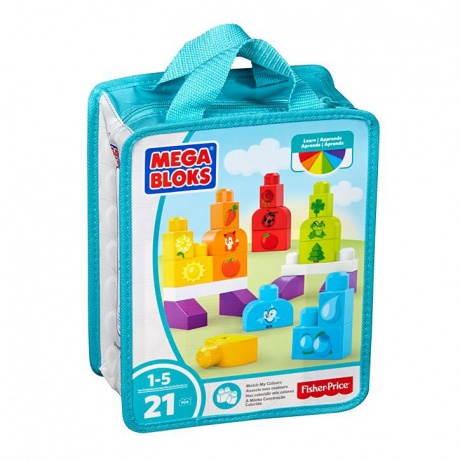 Конструктор Mattel Fisher-Price Mega Bloks Изучаем цвета DXH33 - фото 8