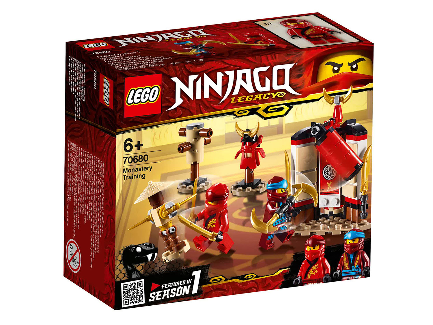 Конструктор LEGO Ninjago Обучение в монастыре 122 деталей 70680 - фото 1