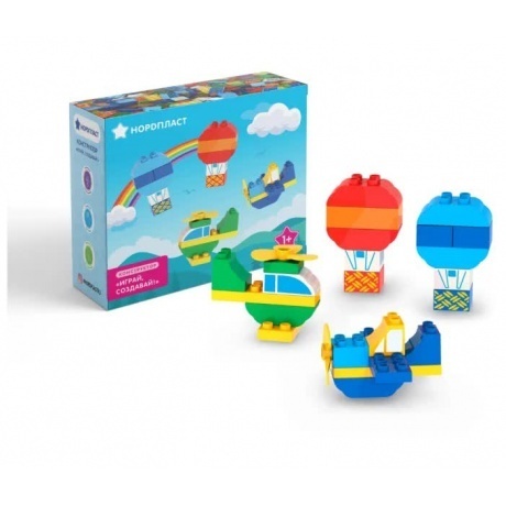 

Конструктор "Воздушные суда" 26 деталей "Играй,создавай" Нордпласт 480616