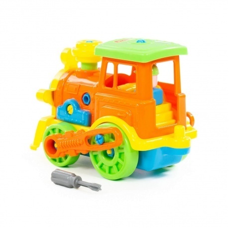 Конструктор-транспорт &quot;Паровоз&quot; в сеточке) Полесье 71255 - фото 2