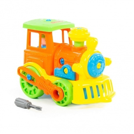 Конструктор-транспорт &quot;Паровоз&quot; в сеточке) Полесье 71255 - фото 4