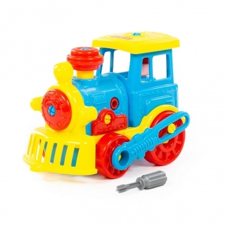 Конструктор-транспорт &quot;Паровоз&quot; в сеточке) Полесье 71255 - фото 6