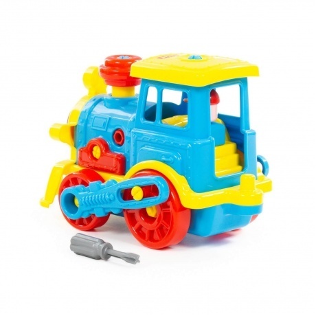 Конструктор-транспорт &quot;Паровоз&quot; в сеточке) Полесье 71255 - фото 7