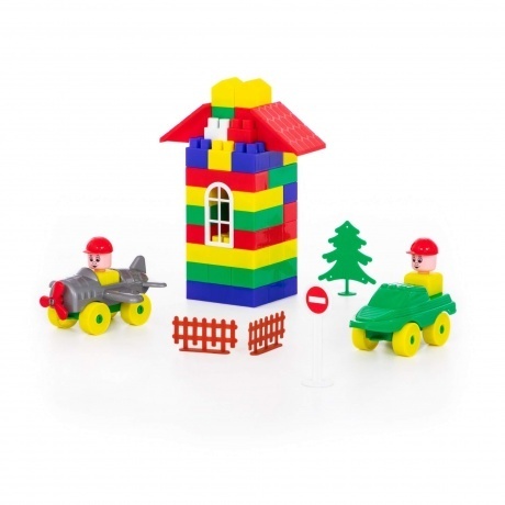 Конструктор "Строитель" 92 детали в пакете Полесье 52520 - фото 2