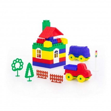 Конструктор "Строитель" 92 детали в пакете Полесье 52520 - фото 3