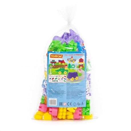 Конструктор "Строитель" 92 детали в пакете Полесье 52520 - фото 4