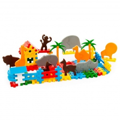 Конструктор "Зоопарк" 117 деталей в мешке Полесье 0811 - фото 4