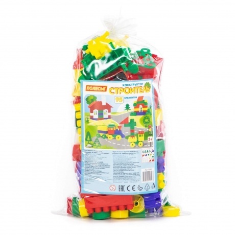 

Конструктор "Строитель" средний 95 деталей в мешке Полесье 0583