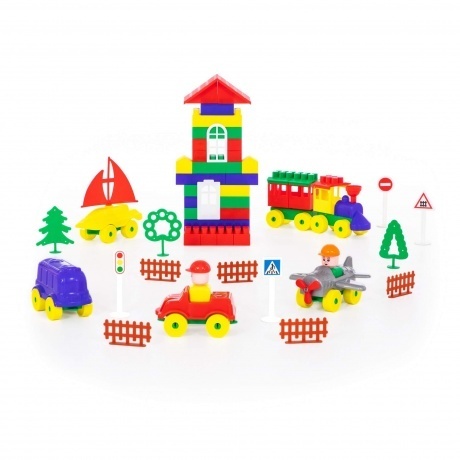 Конструктор &quot;Строитель&quot; 178 деталей в пакете Полесье 52544 - фото 2