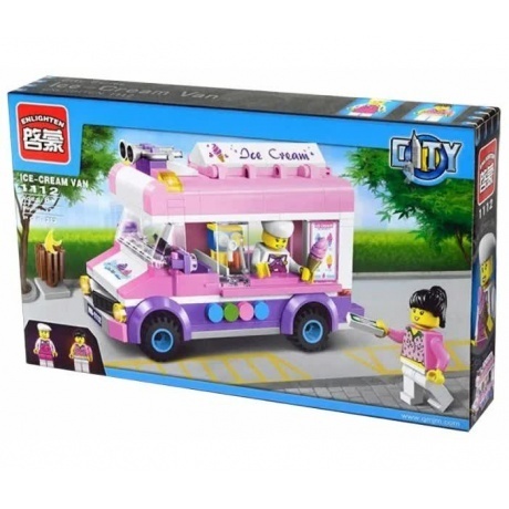 

Конструктор "Фургон с мороженным"(212дет.)в коробке BRICK 1112