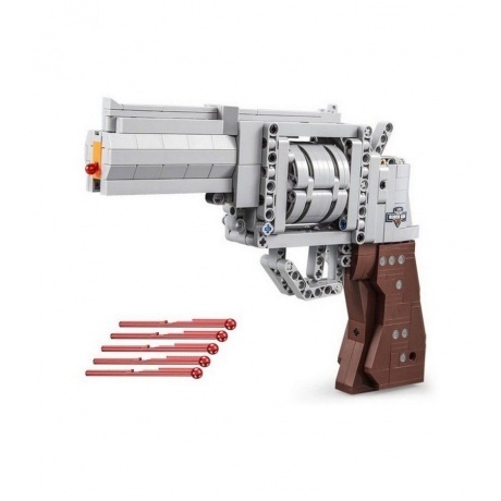 

Конструктор Револьвер (475 дет) в коробке 5 пуль;вращающийся барабан Double Egle C81011W