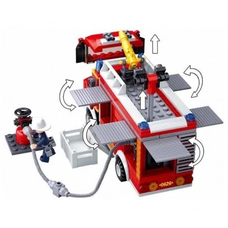 Конструктор "Пожарная машина" (343дет) SLUBAN М38-В0626 - фото 5