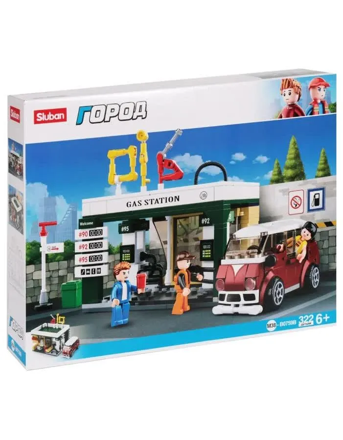 Конструктор "Заправочная станция" (322дет) SLUBAN М38-В0759В - фото 1