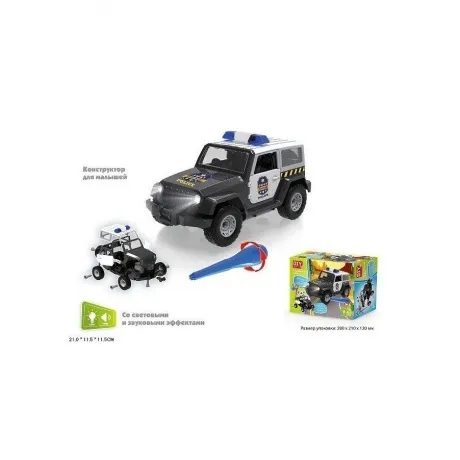 Конструктор Машина Внедорожник Полиция со свет.звук.эффек.в кор ...