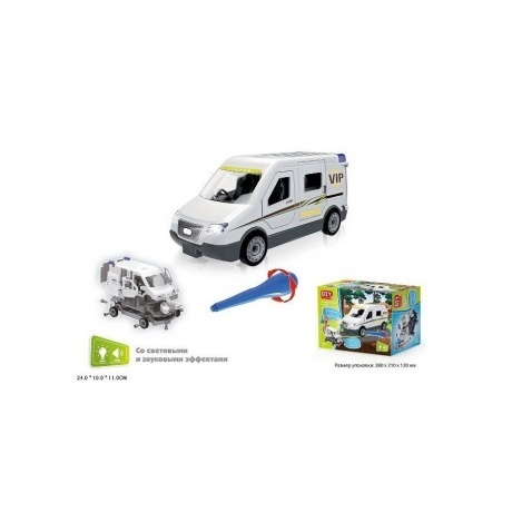 

Конструктор Машина VIP TRAVEL со свет.звук.эффектами в коробке 1368