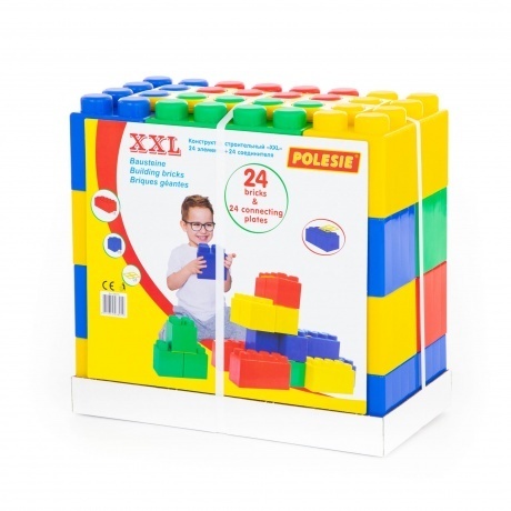 Конструктор строительный "XXL" 24 детали+соединитель 24 дет. Пол...