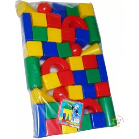 Конструктор "Строитель" 42 детали Юг-Пласт 5005