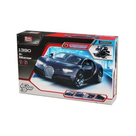 

Конструктор Автомобиль (свет,звук) в коробке 58 деталей, на шурупах,свет фар,1:16 1390