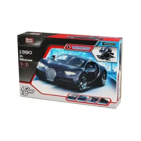 Конструктор Автомобиль (свет,звук) в коробке 58 деталей, на шуру...