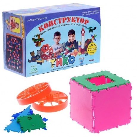 

Конструктор ТИКО "Геометрия" 155 деталей цветная коробка 2688