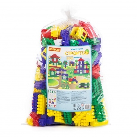 

Конструктор "Строитель" "Макси-плюс" 350 деталей в мешке