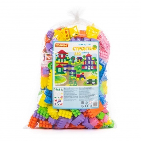 Конструктор &quot;Строитель&quot; &quot;Макси-плюс&quot; 350 деталей в мешке - фото 6