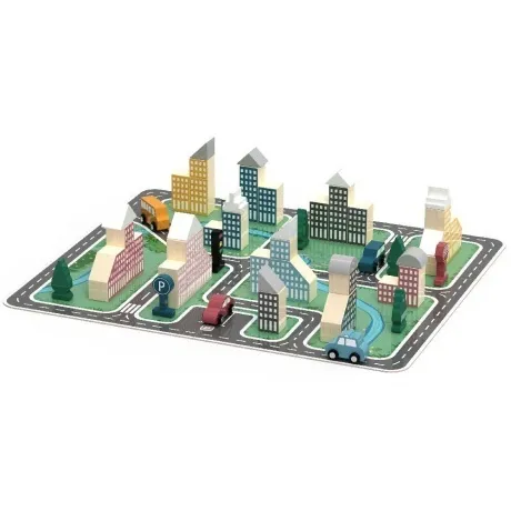 Конструктор блочный "Современный городской квартал" в ведре