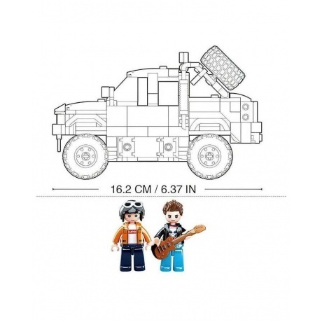 Конструктор Пикап (361дет.) в коробке M38-B0813 - фото 5