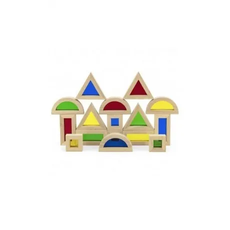 Конструктор с цветными прозрачными вставками (16дет) в короб 445...