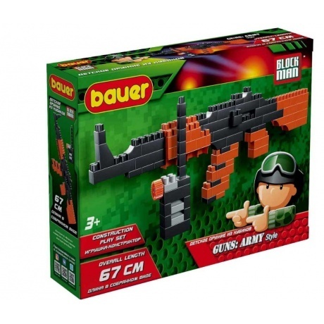 Конструтор Bauer "Автомат АК-47 и портативная рация" 104 детали