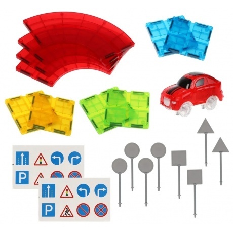 Магнитный конструктор OnTime &quot;Автотрек&quot; 19 деталей арт.45030 - фото 2