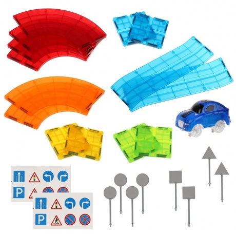 Магнитный конструктор OnTime "Автотрек" 27 деталей арт.45031 - фото 2