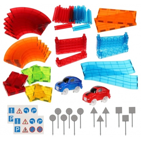 Магнитный конструктор OnTime "Автотрек" 72 детали арт.45032 - фото 2