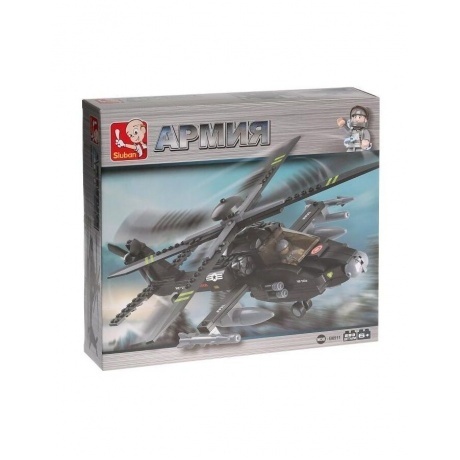 Конструктор &quot;Боевой вертолет&quot; (293 детали) в коробке - фото 2