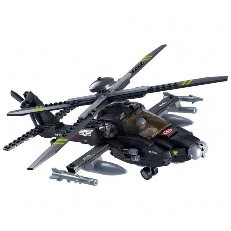 Конструктор &quot;Боевой вертолет&quot; (293 детали) в коробке - фото 5