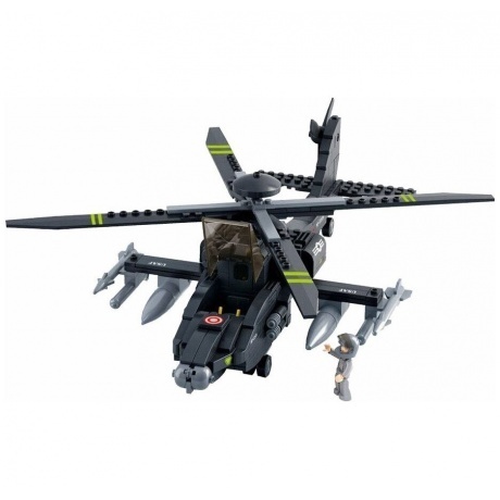 Конструктор &quot;Боевой вертолет&quot; (293 детали) в коробке - фото 6