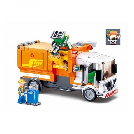 Конструктор "Город.Мусоровоз" 326 деталей в коробке