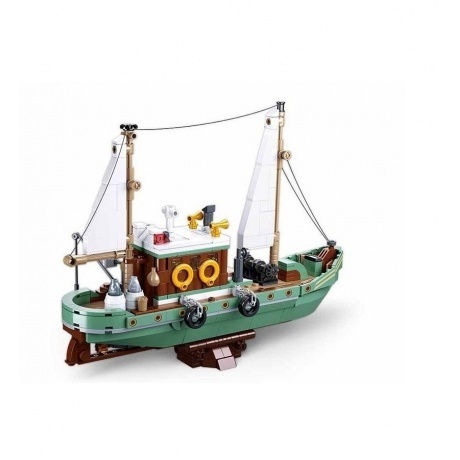 Конструктор "Рыболовная лодка" 610 деталей в коробке - фото 3