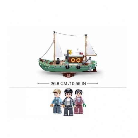 Конструктор "Рыболовная лодка" 610 деталей в коробке - фото 5