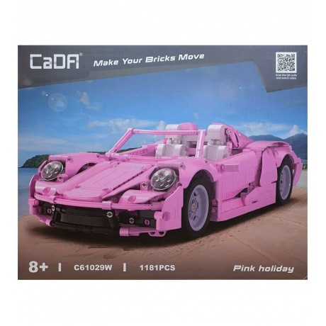 Конструктор Автомобиль розовый 1:12 (1176 дет.) в коробке - фото 5