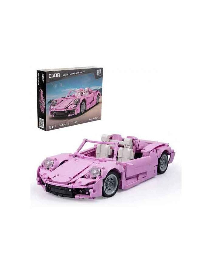 цена Конструктор Автомобиль розовый 1:12 (1176 дет.) в коробке