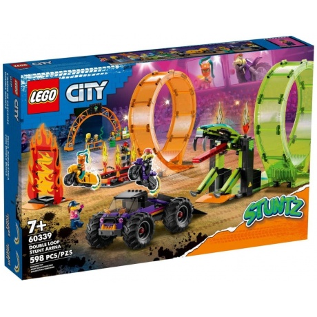 Конструктор LEGO City &quot;Трюковая арена «Двойная петля»&quot; 60339 - фото 2