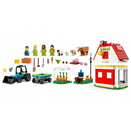 Конструктор LEGO City &quot;Ферма и амбар с животными&quot; 60346 - фото 5