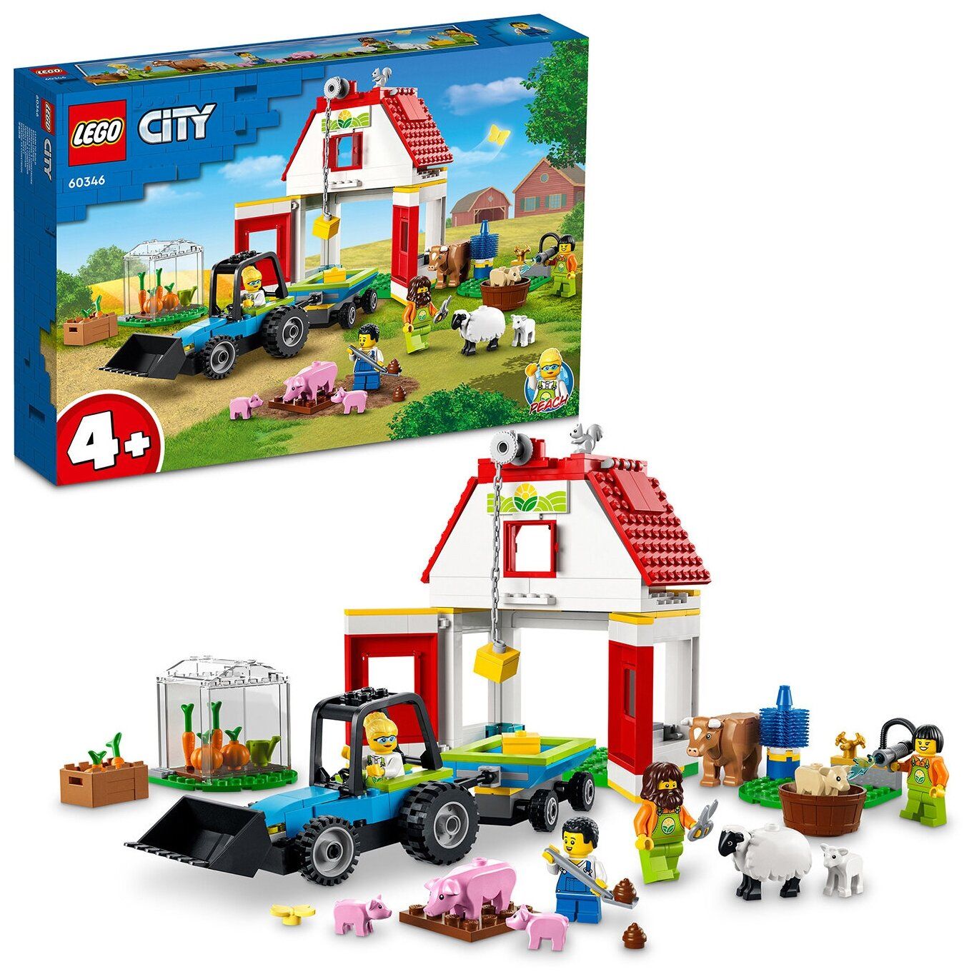 Конструктор LEGO City "Ферма и амбар с животными" 60346