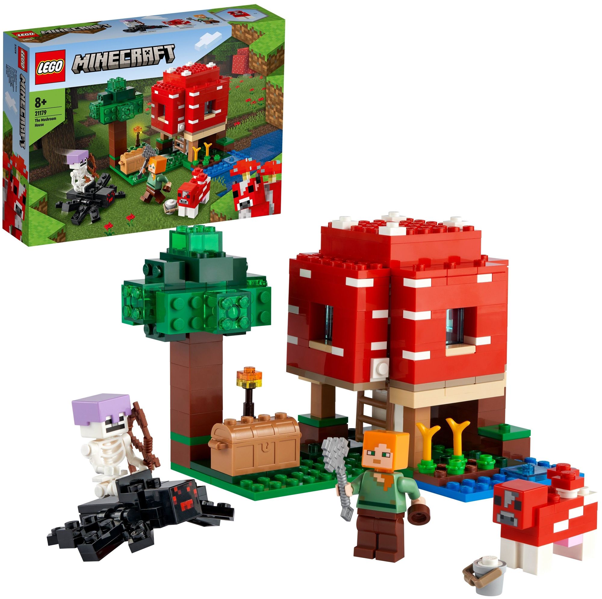 Конструктор LEGO Minecraft Грибной дом 21179 конструктор lego minecraft разрушенный портал