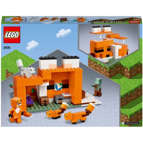 Конструктор LEGO Minecraft "Лисья хижина" 21178 - фото 3