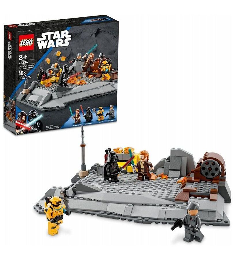 Конструктор LEGO Star Wars Оби-Ван Кеноби против Дарта Вейдера 75334 футболка с рисунком дарта вейдера для мальчиков 8–20 лет посвященная звездным войнам star wars